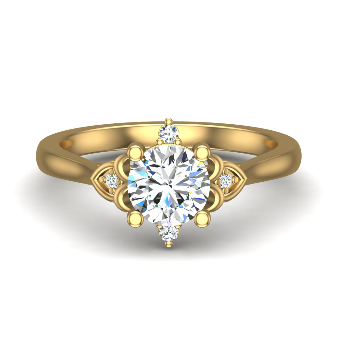 Aspen Art Deco Engagement Ring